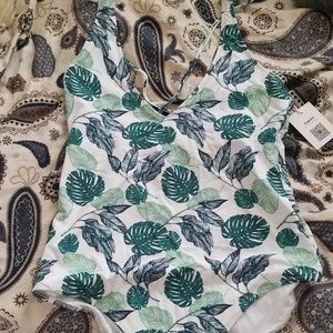 Cupshe leaf print one piece bathing suit